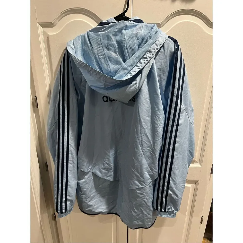 Adidas MLS SPORTING KANSAS CITY Grey Men's L Full-Zip windbreaker/rain Jacket
